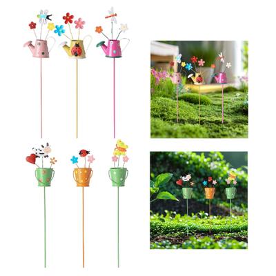 3 Pieces Garden Metal Flower Sticks Iron Ornamental Plant Decorative Suitable