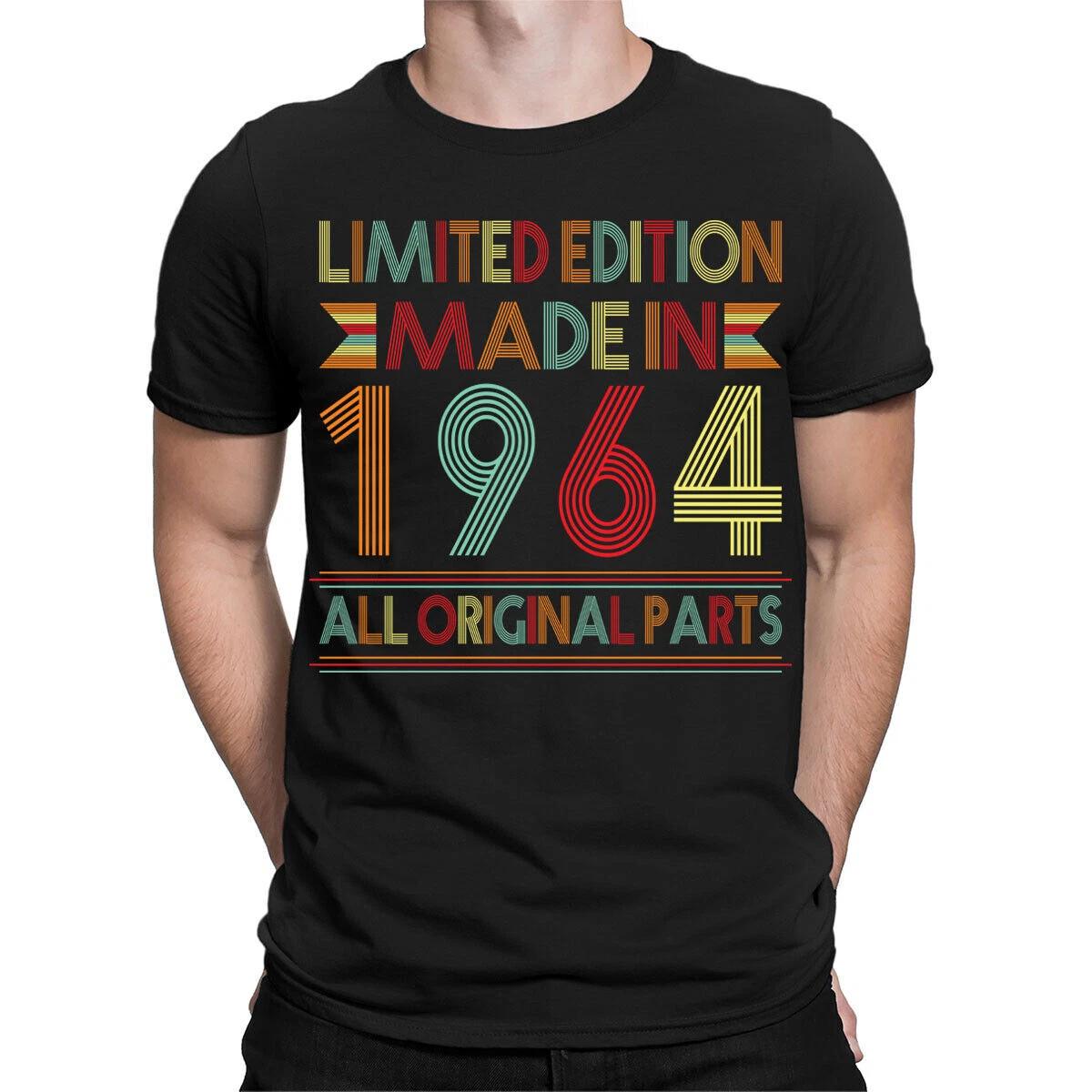 62nd Birthday Gift T-Shirt Made in 1964 Limited Edition Mens Womens Top 5#TA-34 4XL