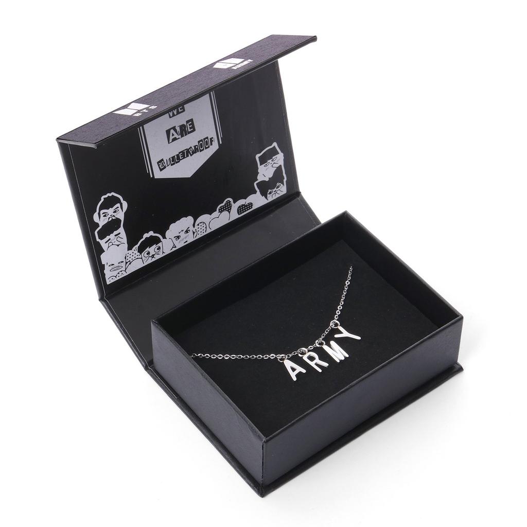 Nemoyard Custom BTS Style ARMY Choker Halskette Edelstahl Mit Geschenkbox