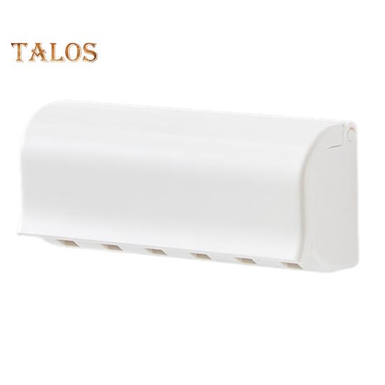 

Настенный держатель для зубных щеток с крышкой и дренажным дизайном, простая установка, стойка для хранения электрических зубных щеток, органайзер для ванной комнаты 6Grid