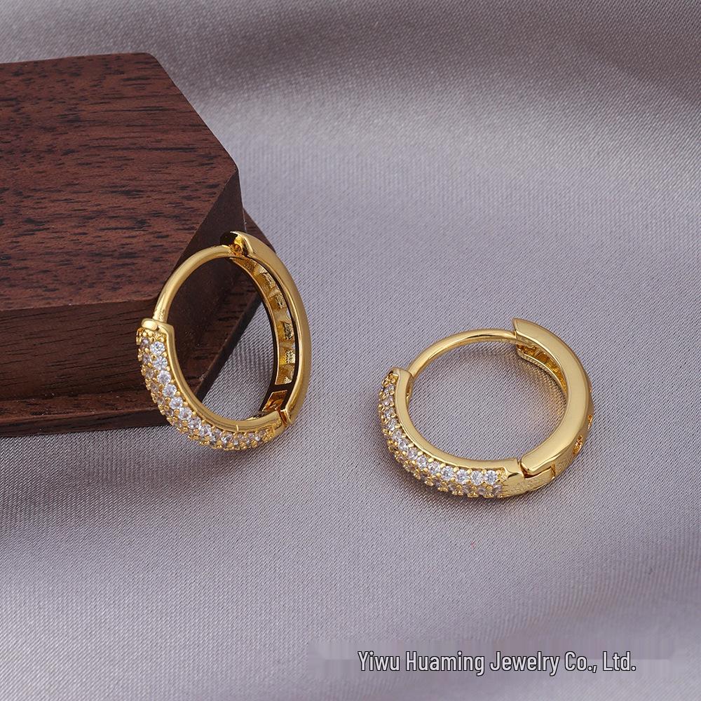 French Light Luxury Zircon Diamond Stud Earrings - Versatile & Trendy Styles