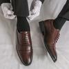Pánské Oxfordky Brogues Derbys Hnědé Formální Business Černé Lakované Boty Smokingové Svatba Nadměrná Velikost