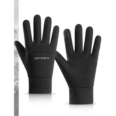 Outdoor Sports Touch Screen Gloves Running Cycling Hiking Keeping Warm and Cold Resistant with Added Fleece Waterproof and Anti Slip