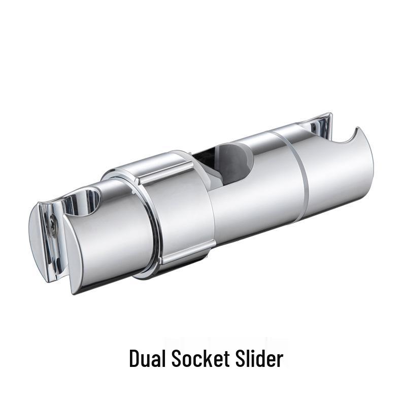Tool-Free Non-Drilling Shower Rod with Hook Slider and Center Insert for Handheld Shower