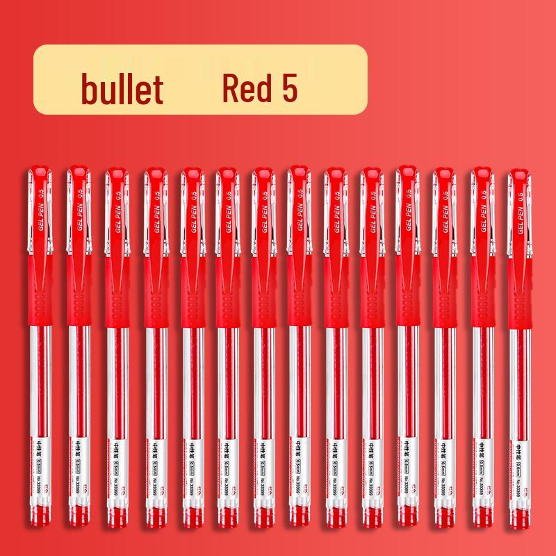 Student Special Red Gel Pen: Push-Type Correcting Pen for Homework & Signatures