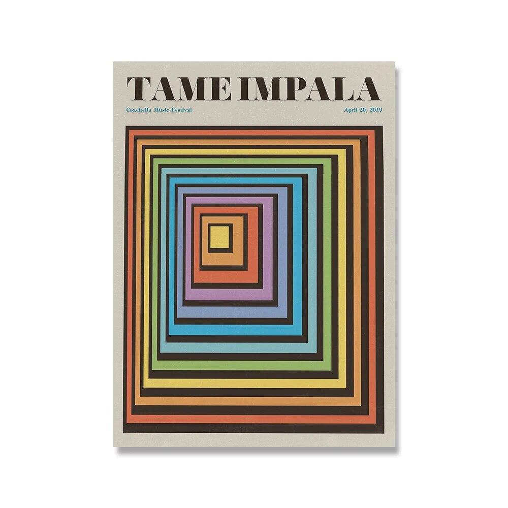 Tame Impala Abstract Poster Music Song Lyrics Art Print Aesthetic Retro Canvas Painting Modern Wall Picture Bedroom Home Decor