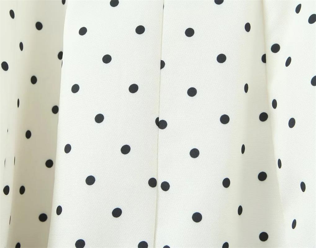 Women's Korean Style Lace Patchwork Polka Dot Sleeveless Camisole Dress – Waist-Cinched, Sexy French Short Skirt for Summer