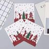 20pcs 33*33cm 2Ply Colourful Christmas Tree Printed Tissue Paper Table Decoration Paper