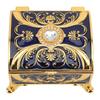 Sparkling Rhinestones Metal Jewelry Box Rectangular Treasure Chest Box  For Women