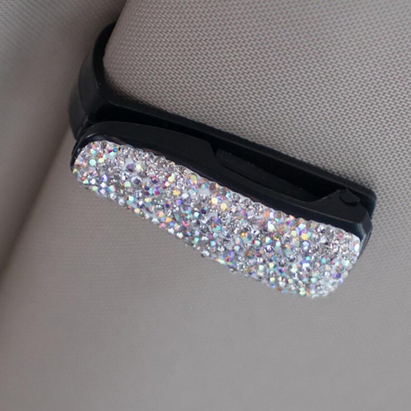 

Автозажим для автомобиля со стразами, козырек, солнцезащитные очки, кошелек, зажим для квитанции о билете