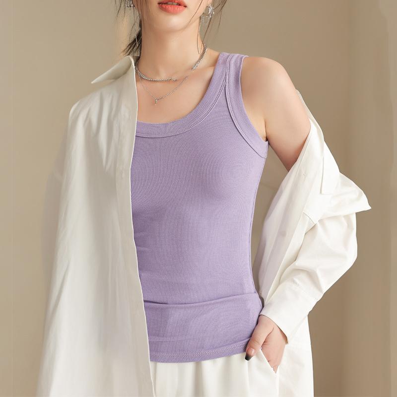 Women Sleeveless U Neck Tees T Shirt Ladies Tee Shirt Street Vest Wear Top