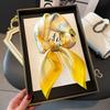 70cm Square Silk-Like Scarf Women Lightweight Fashion Accessory Office Chic Neck Wrap Stylish Print Design