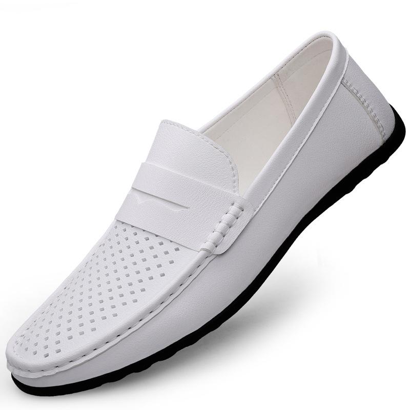 Leather Men's Shoes Summer New Driving Flat Casual Style Men's Shoes Trendy Fashion Outdoor Lazy Loafers Men's Shoes