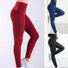 Women High Waist Hip Lifter Solid Color Stretchy Yoga Pants Leggings for Fitness