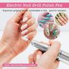 Portable Nail Drill Handle Silver Nail Drill Accessory Replacement Handpiece  For Nail Grinding
