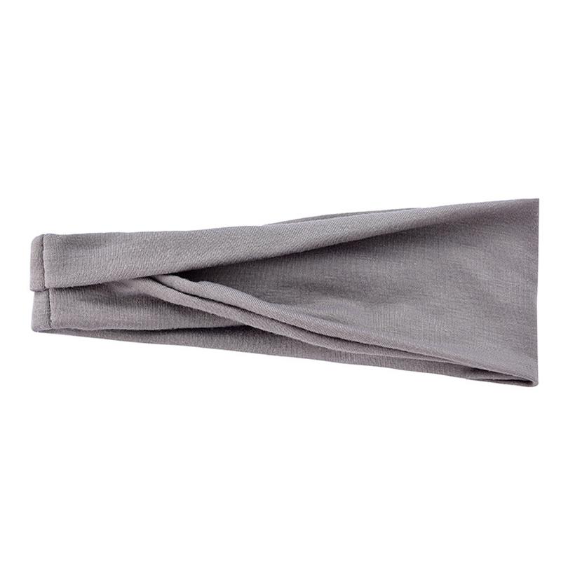 2024 New Women Solid Color Elastic Hair Bands Yoga Headband For Women Twist Cotton Wide Turban Knotted Headwrap Hair Accessories