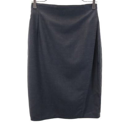 Gianni Versace Made In Italy Mini Length Wrap Skirt 40 Black Series Women Used