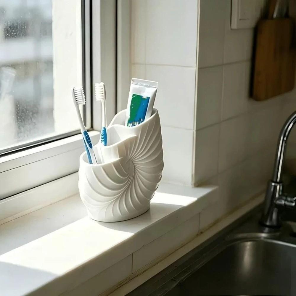 Ocean Style Nautilus Toothbrush Holder 3D Printed Makeup Brush Organizer Washbasin