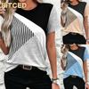 Women's Fashion Casual Short Sleeve O-Neck Blouses & Shirts