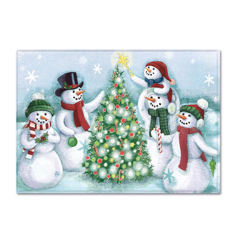 Living Room Carpet Merry Christmas Bedroom Floor Mat Doormat For Europe And The United States