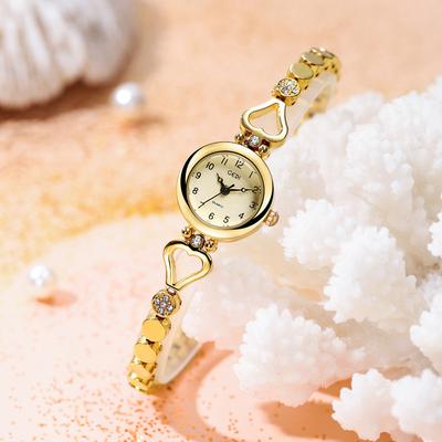 Zierliches Legierungs-Damenuhr, Kleine und Hochwertige Quarz-Uhr, Wasserdichte Leichter Luxus Armbanduhr für Damen