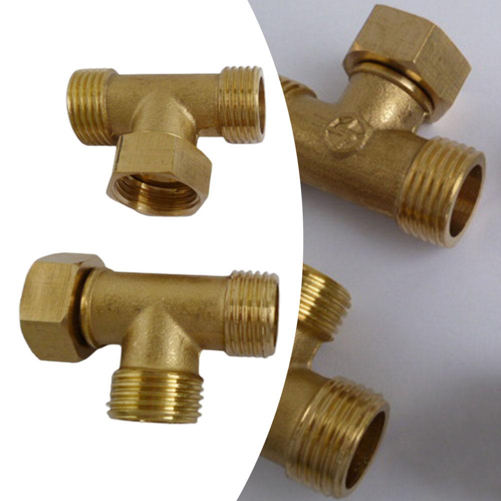 T Shaped Adapter Water Pipe Connector Reliable Replacement Three Way Device 1/2\" For Angle Valves Hoses Practical