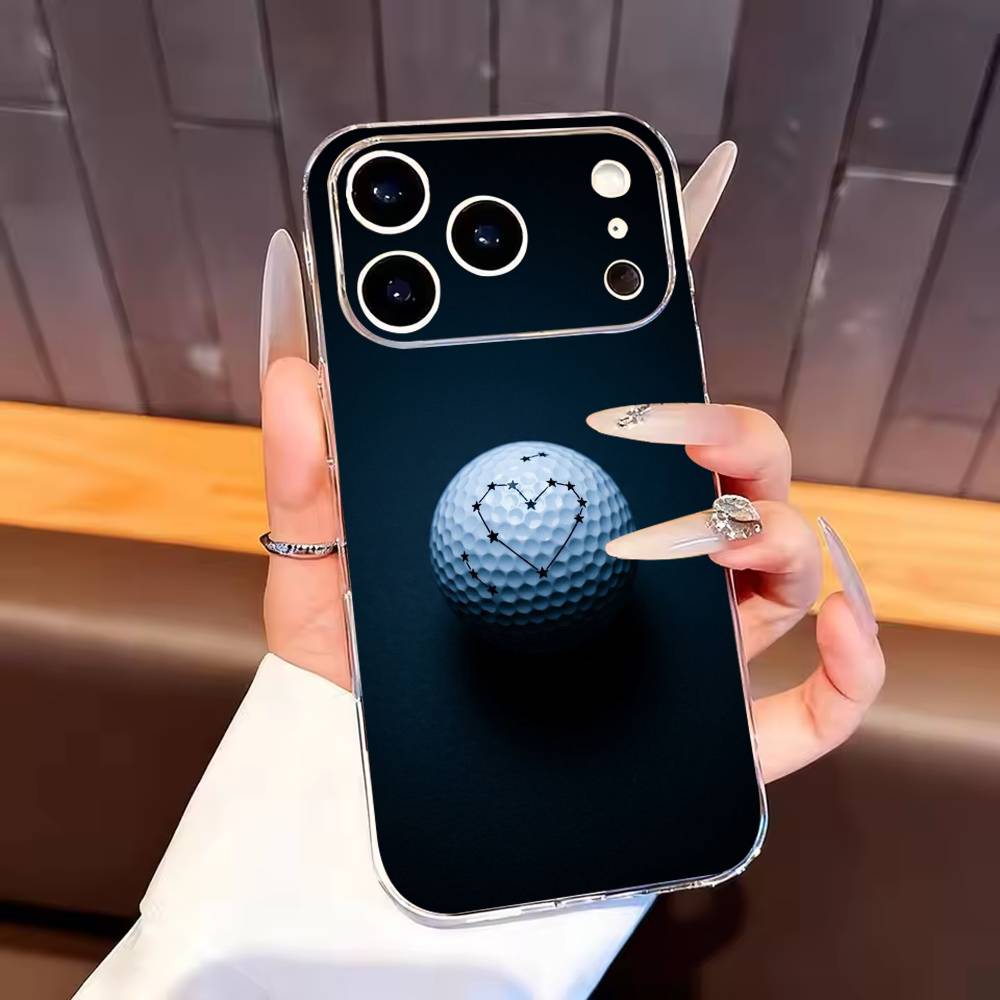 

Golf BALL Phone Case For iPhone17,16,15,14,13,12,11 Plus,Pro Max Soft Transparent Cover iPhone13PRO