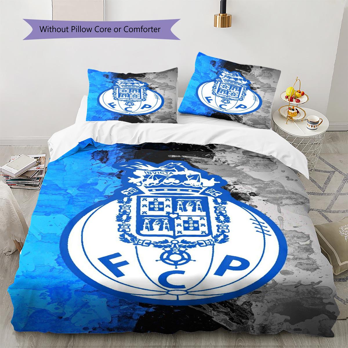 

FC Porto Pattern Bedding Quilt Set Quilt Cover Pillowcase Home Decoration Birthday Gift (1 * duvet cover + 2 * pillowcase, without core) 135x200cm