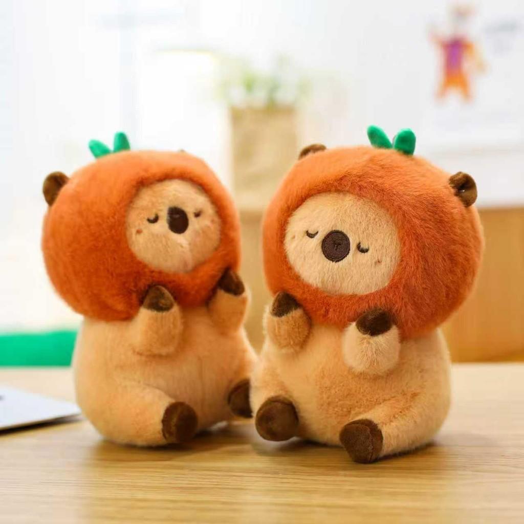 Capybara Soft Persimmon Stuffed Animal Toy Bedroom Decor Collectible Gifts