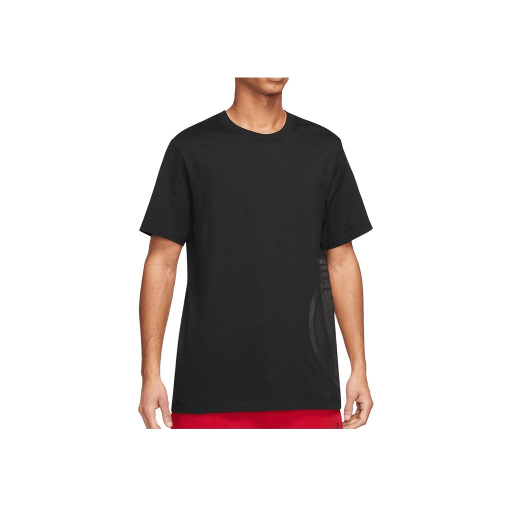 Jordan X PSG Collaboration Series Paris Saint-Germain Team Solid Color Dark Pattern Logo Print Crew Neck Short Sleeve T-Shirt Men Tops DZ2917-010
