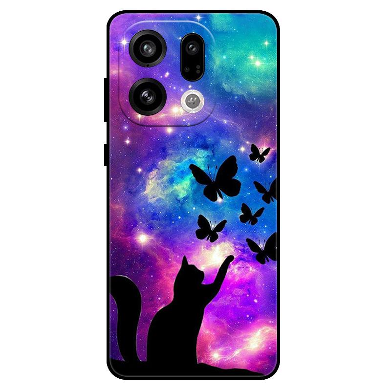 For Oppo Find X9 Pro Case Silicone Luxury Space Soft Bumper for Oppo Find X 9 X9Pro 5G 2025 Phone Cover TPU Funda Shockproof