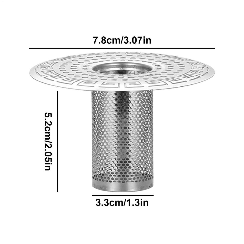 Sink Strainer Floor Drain Filter Stainless Steel Mesh Kitchen Sink Filter Bathtub Hair Catcher Stoper Anti-clog Shower Net