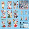 Hand-Painted Electrostatic Christmas Window Stickers: Santa Claus & Tree Decals for Holiday Decor