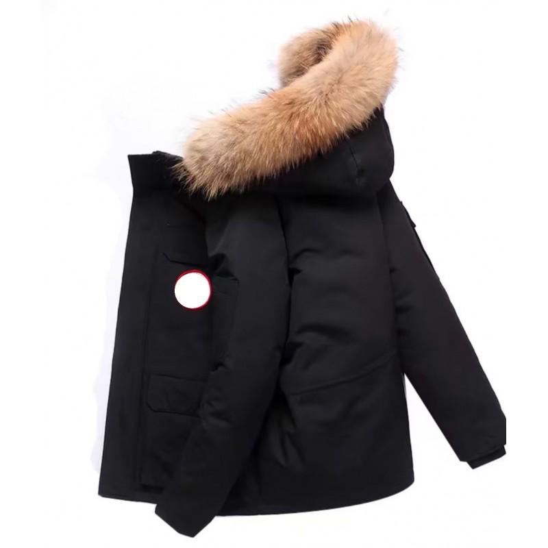 Mens Womens Winter Parka Jacket Hooded Mid-Length Warm Thick Duck Down Coat Waterproof Windproof Outdoor