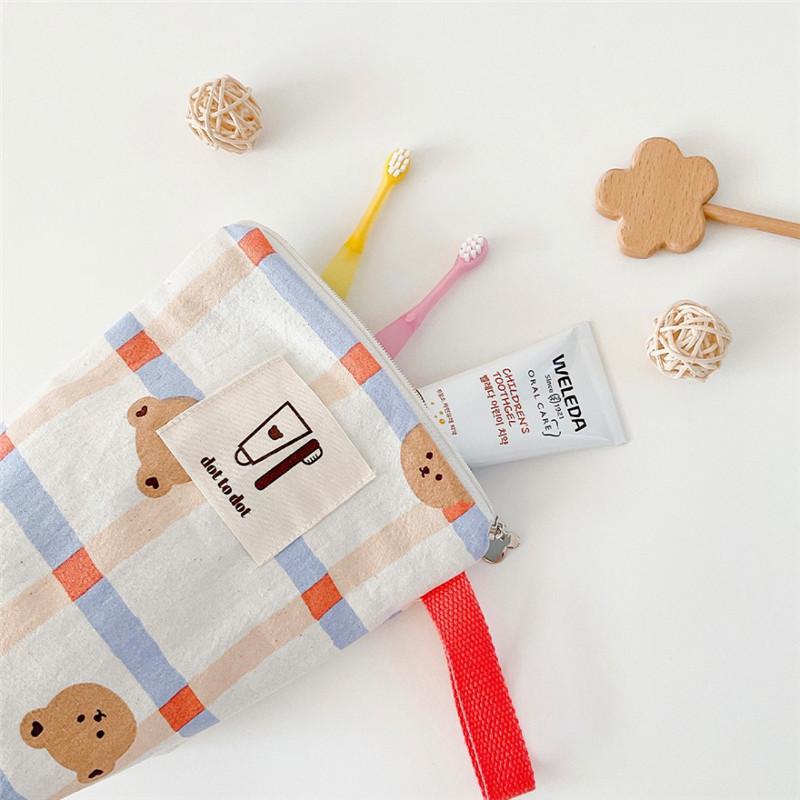 Canvas Travel Makeup Bag With Multipurpose Storage For Kids Bedroom Organization