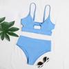 Ladies' Fashionable U-Neck Top+Underwear Split Swimsuit Swimsuit Bikini