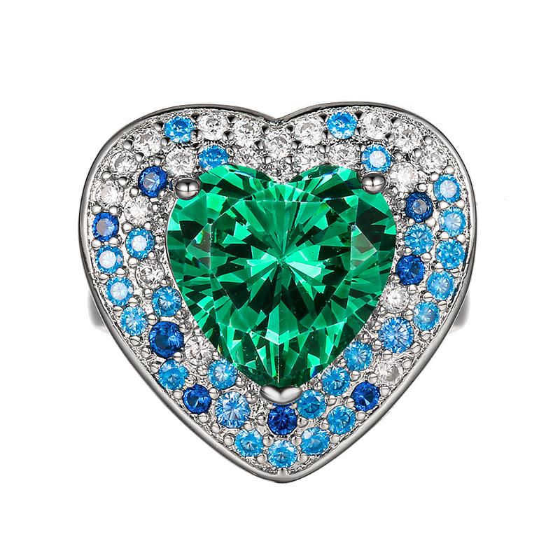 

Ювелирные изделия Ювелирный набор Ювелирные серьги Ожерелье Кольцо Классический Океан Сердце Изумруд Девушка