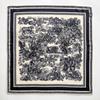 Korean Version of High-end Niche Printed Square Scarf Silk Elegance Temperament Double-sided Heterochrome Silk Scarf Scarf Women