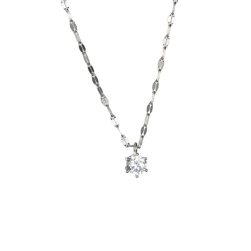 2025 New Fashion Simple Simple Fresh Six Claw Necklace Female Temperament Personality Collarbone Chain Jewelry