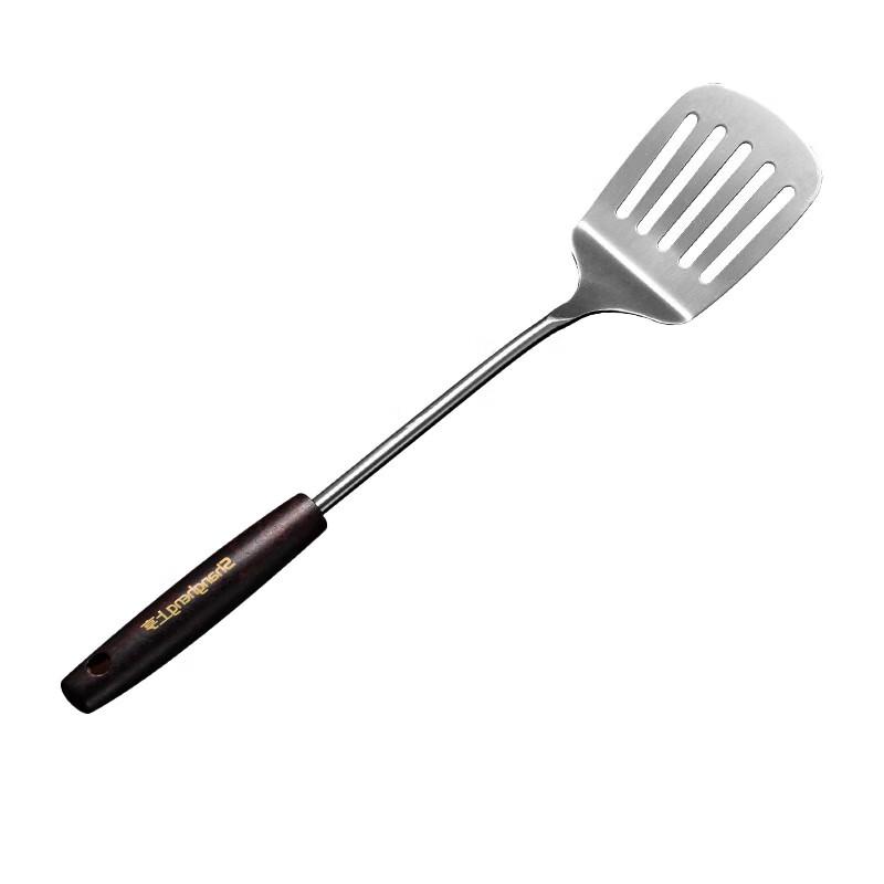 

Shangheng 304 Stainless Steel Frying Spatula with Solid Wood Handle