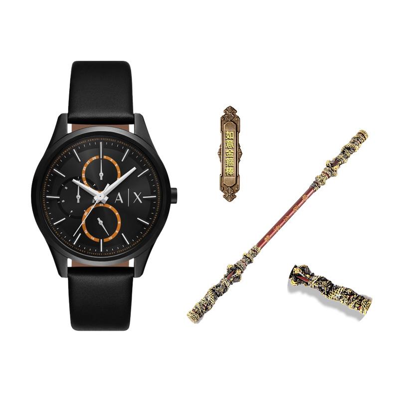 ARMANI EXCHANGEAE Wrist Watch Quartz Movement Leather Strap 42mm Black Dial Men's Watches AX1886