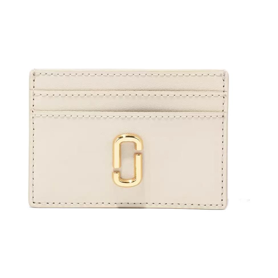 

Marc Jacobs Metal Logo Smooth Leather Card Holder Women accessories White 2S3SMP006S01123 Basic Set (Bag+Tag)
