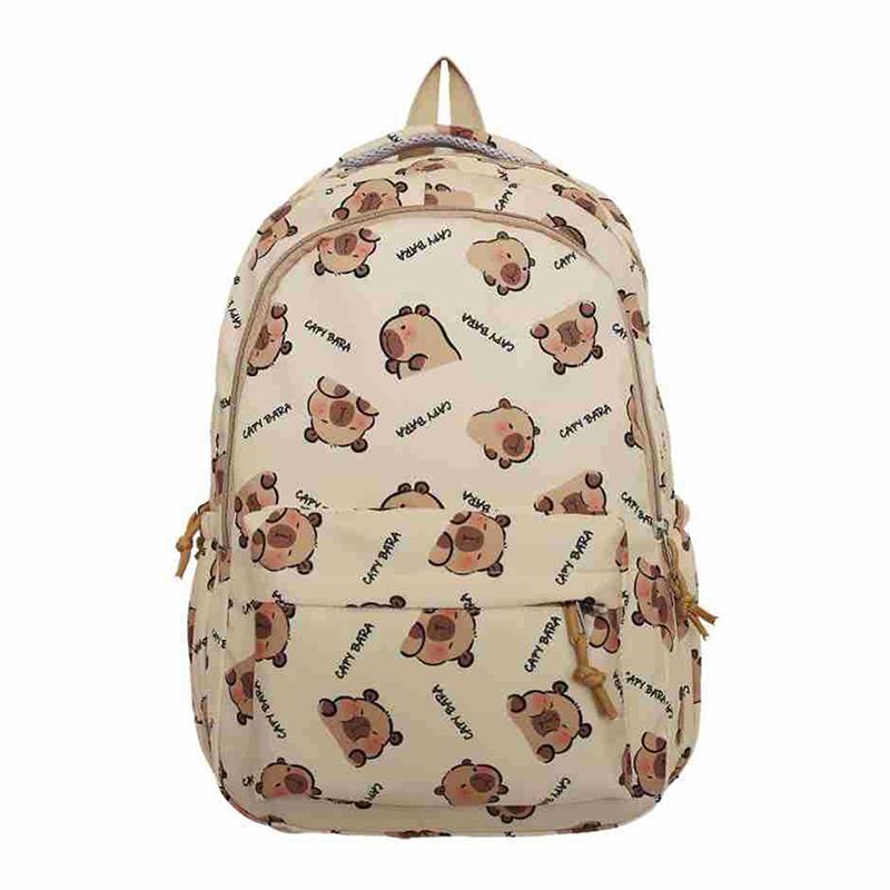 

Легкий рюкзак великої місткості Мультяшна капібара Шкільна сумка Студентський шкільний рюкзак Регульовані лямки Рюкзак Подарунки хакі