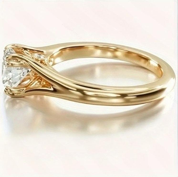 New Fashion Sparkling Inlaid Zirconia Ring for Girls Exquisite Luxury Wedding Party Jewelry Accessories Gifts