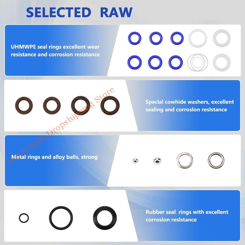244194 Repair Packing for 295 495 595 390 395 490 3400 Airless Paint Sprayer Rebuild Accessories 85AD