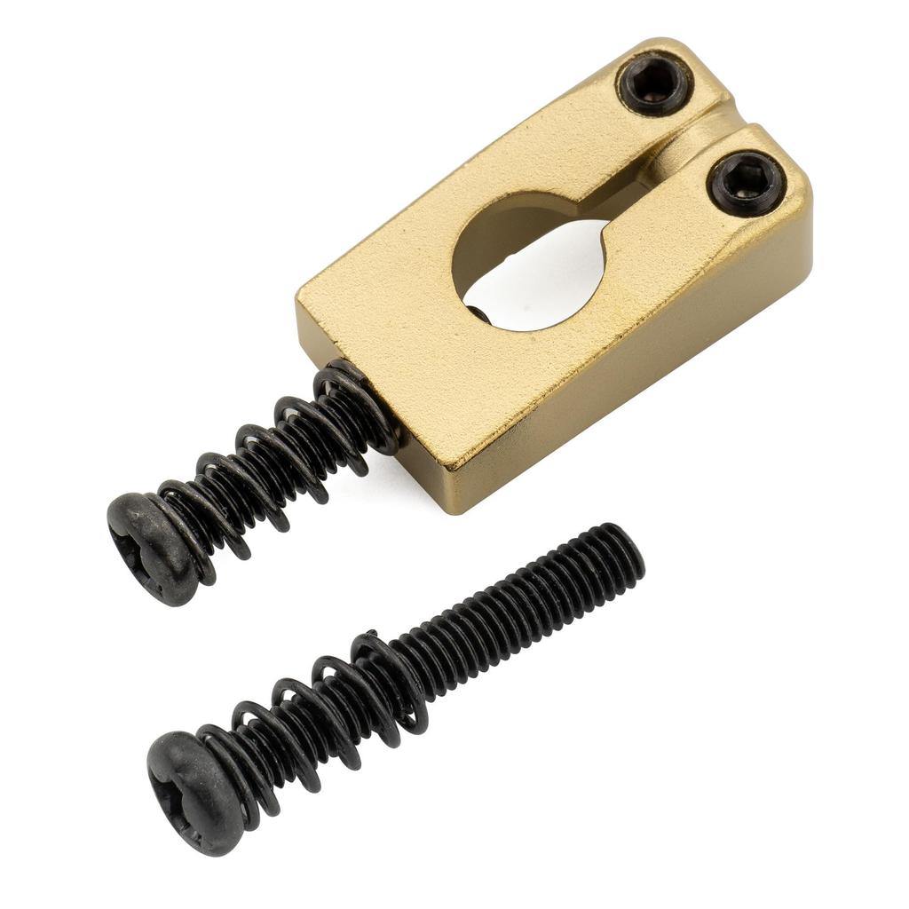 Musiclily Ultra Pitch Stainless Steel Tremolo Bridge Saddles for Stratocaster Electric Gold of 10.5mm Guitars, (Set 6)