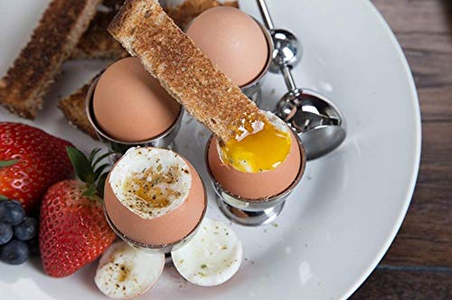 heizi Egg Stand, Boiled Egg Stand, Stainless Steel, Set of 8 (Silver)