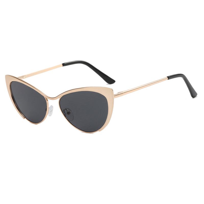 SHAUNA Anti-Blue Light Fashion Women Cat Eye Optical Glasses Frames Spring Hinger Metal Gradient Sunglasses UV400