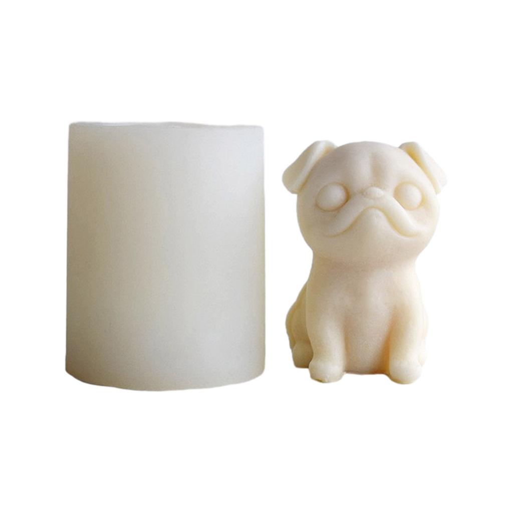 Realistic Dog Shape Candle Molds Reusable 3D Dog Aromatherapys Mold Animal Plaster Resin Molds DIY Scented Candle Mold