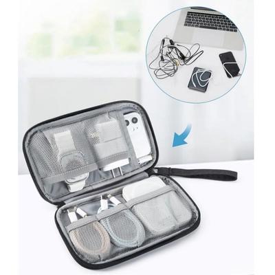 Portable Fabric Travel Cable Bag Zipper Waterproof Digital Storage Pouch Data Cable Storage Bag Mobile Phone